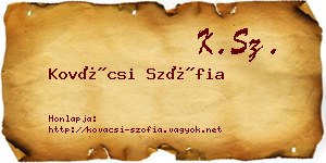 Kovácsi Szófia névjegykártya